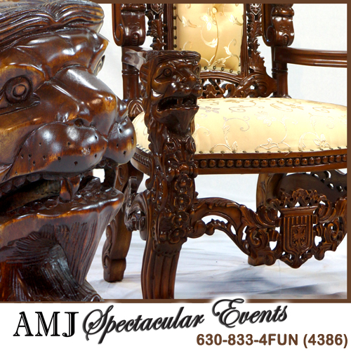 AMJ Spectacular Events Santa Throne Premium Gold