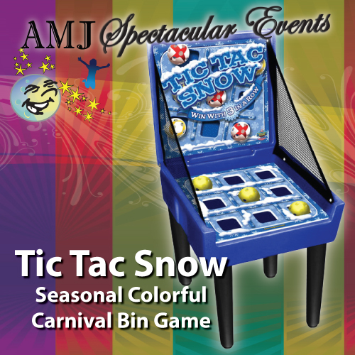 Tic Tac Snow Seasonal Colorful Carnival Bin Game: A Classic Reimagined! Get ready to step right up and dive into the fun with AMJ Spectacular Events' Tic Tac Snow Seasonal Colorful Carnival Bin Game! This vibrant and engaging game is a delightful twist on the classic duck hunt, perfect for adding a splash of color and excitement to any event.