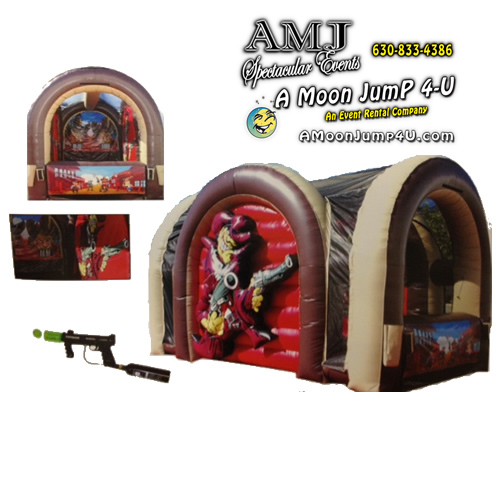 Inflatable Cowboy Themed Target Shooting Game Rental