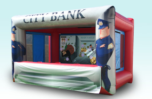 Inflatable Bank Heist Shoot Out w/Nerf Guns Rental