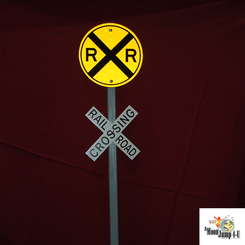 Railroad Crossing Yellow Train Sign Rental