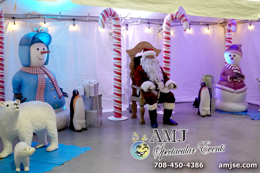 AMJ Spectacular Events Christmas Scene-Traditional with Throne