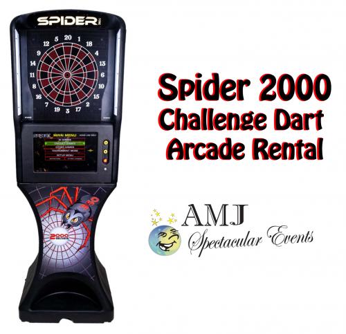 Spider 2000 Challenge Soft Dart Board Arcade Game Rental