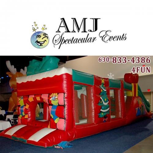40' Christmas Inflatable Obstacle Course Rental