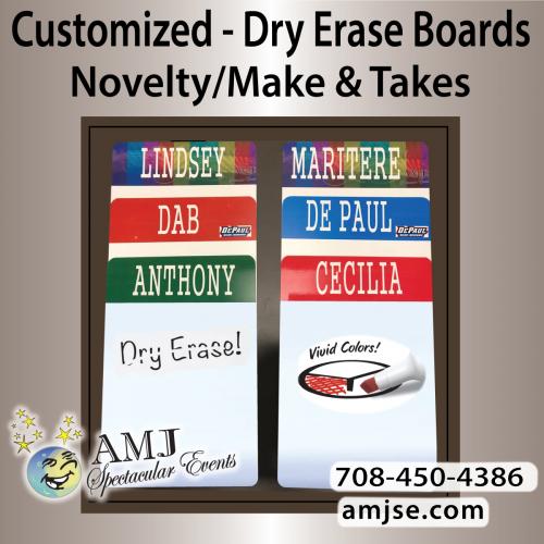 Novelty/ Make & Take item- Customized Dry Erase Boards