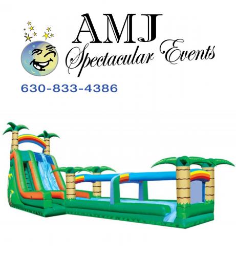  Tropical 22' Double Lane Inflatable Water Slide