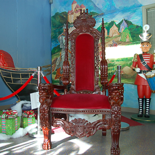 Santa's Premium Red Velvet Throne